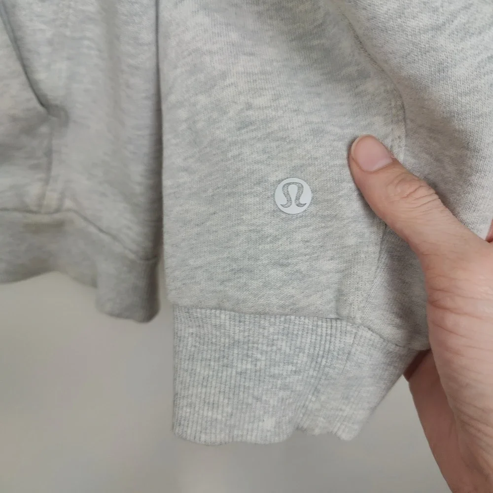 Lululemon Hoodie Mens Medium Grey Full Zip Hooded Athleisure Sporty Gym GLAWED